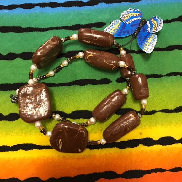 Ceramic Boho Vintage Rare One of Kind Handmade Necklace - Picture 10 of 16